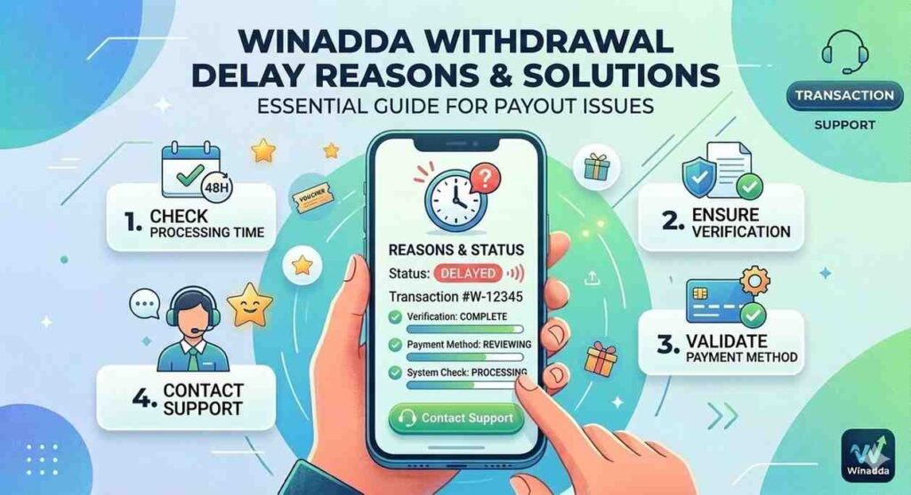 Winadda withdrawal delay reasons